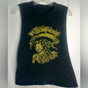 *The Insugence Elimi-nation Black Cut Off Sleeve Shirt